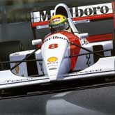 Ayrton Senna wins for the last time in Formula One driving the McLaren MP4/8 around Adelaide in 1993.
